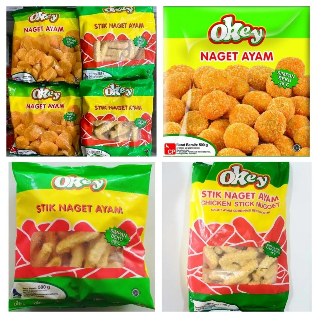 

Okey Nugget Ayam – Original / Stick | 500gr & 1kg | Enak, Renyah, Praktis!