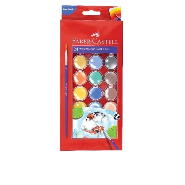 

FABER CASTELL 24 WATERCOLOUR PAINT CAKES 125041