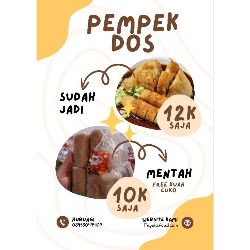 

pempek Dos mentah, pempek lenjer mix kapal selam