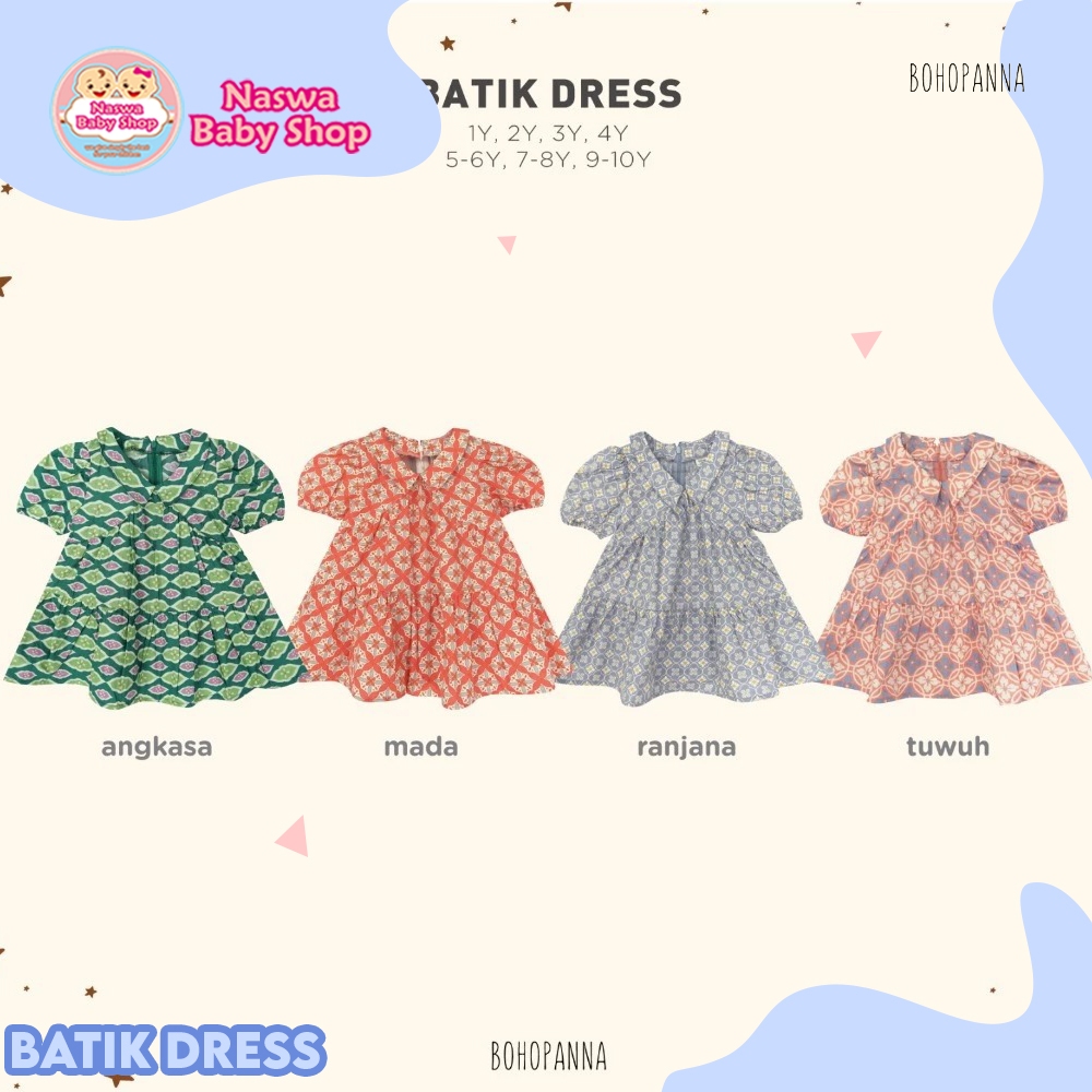 Bohopanna Batik Dress Fashion Anak Cewek