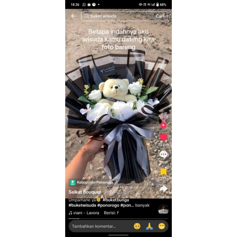 buket boneka wisuda 50cm