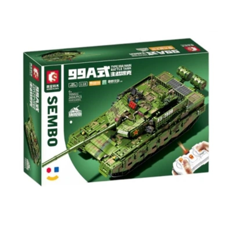 Sembo Block Type 99a Main Battle Tank Set 2604 Pcs 705021 - Hijau
