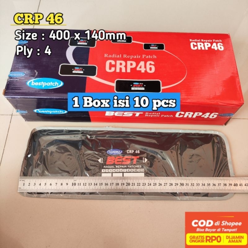 Bestpatch CRP 46 Radial Tyre Patch - Karet Tambal Ban Luar - Bestpatch - 1 Box isi 10pcs