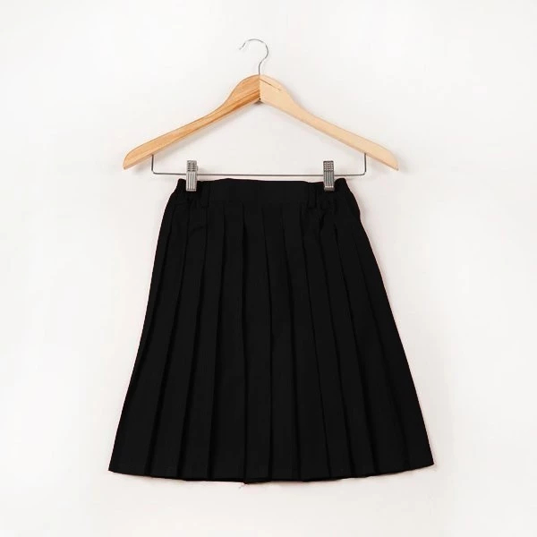 ROK PENDEK HITAM MODEL REMPEL PAKAIAN SERAGAM SEKOLAH SD PEREMPUAN BAHAN DRILL