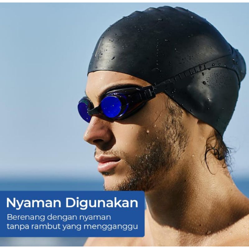 Topi Renang Anak Anak Dewasa Elastis Swim Cap / Penutup Kepala Renang