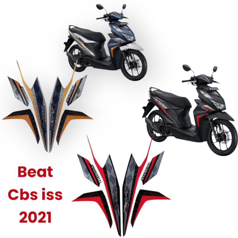 stiker striping skotlet lis body motor honda beat fi eco esp cbs iss tahun 2021