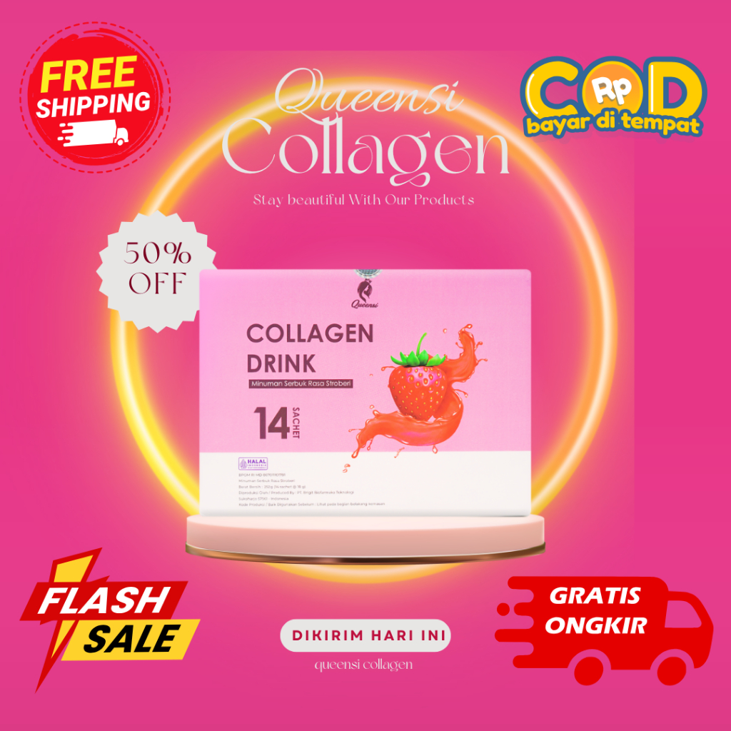 QUEENSI COLLAGEN DRINK Pemutih & Pencerah kulit