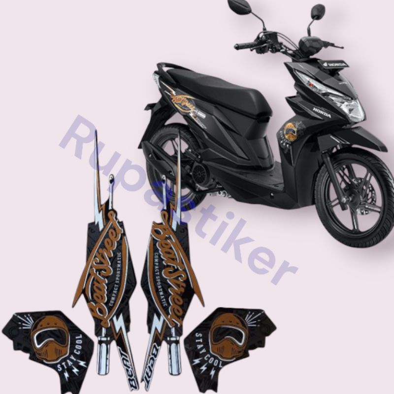 stiker striping skotlet lis body motor honda beat street fi cbs esp tahun 2017