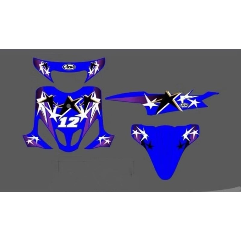 STRIPING TRANSPARAN MIO SPORTY MOTIF ARAI 003