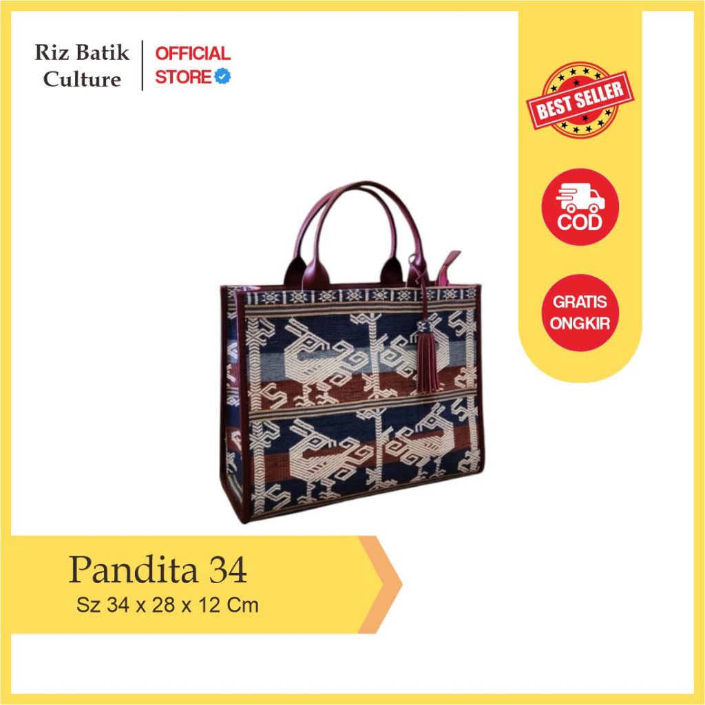 Pandita Bag 34/Kain Batik/Kain Tenun/Tas Batik/Tas Tenun/Tas Kulit/Tas ethnic/Tas Wanita