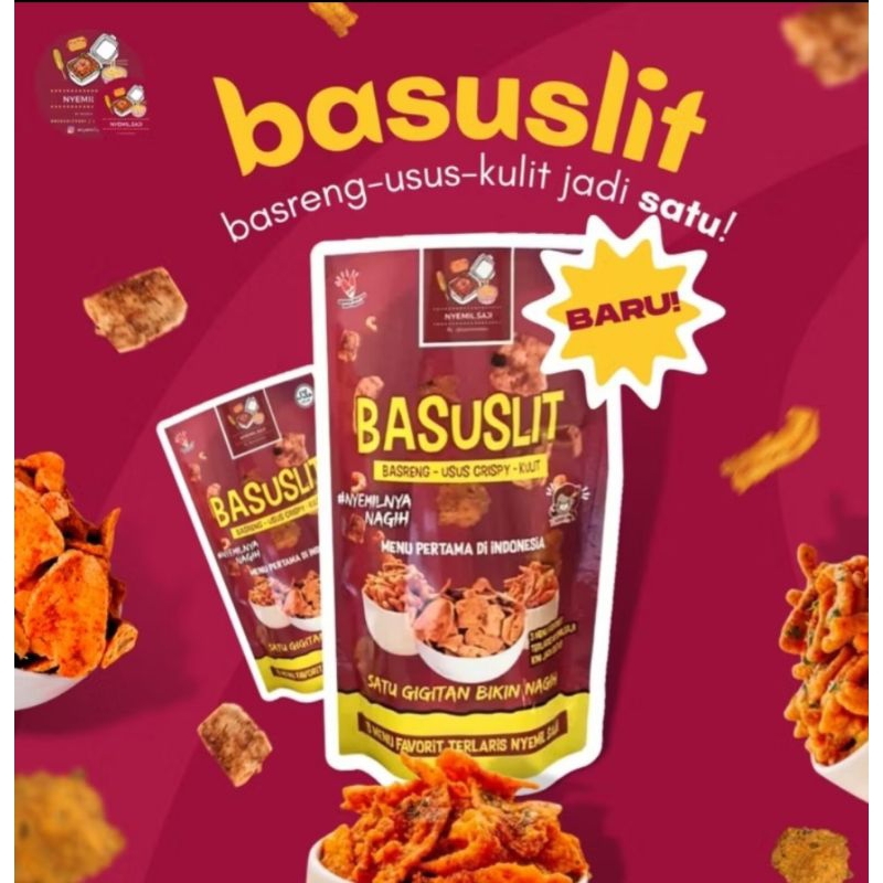

BASUSLIT camilan basreng,usus dan kulit jadi satu