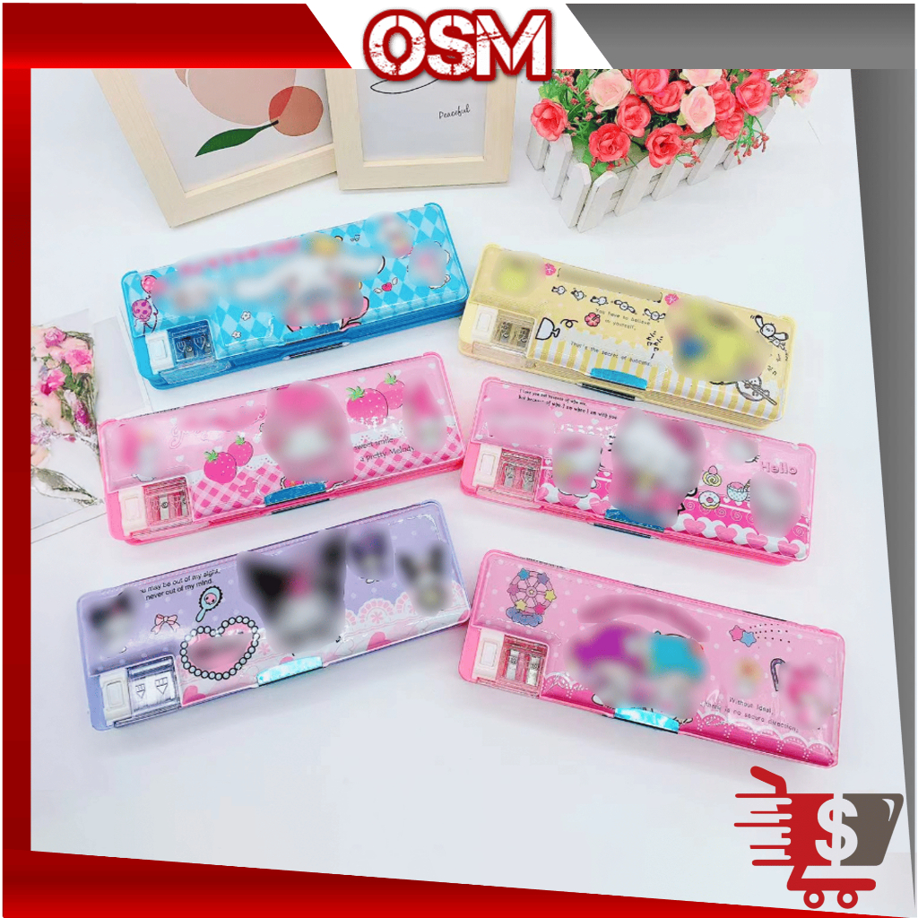

OSM - S5984 Kotak Pensil / Kotak Pensil Magnet 2 Sekat / Kotak Pensil Anak Dilengkapi Rautan / Kotak Pensil Lucu