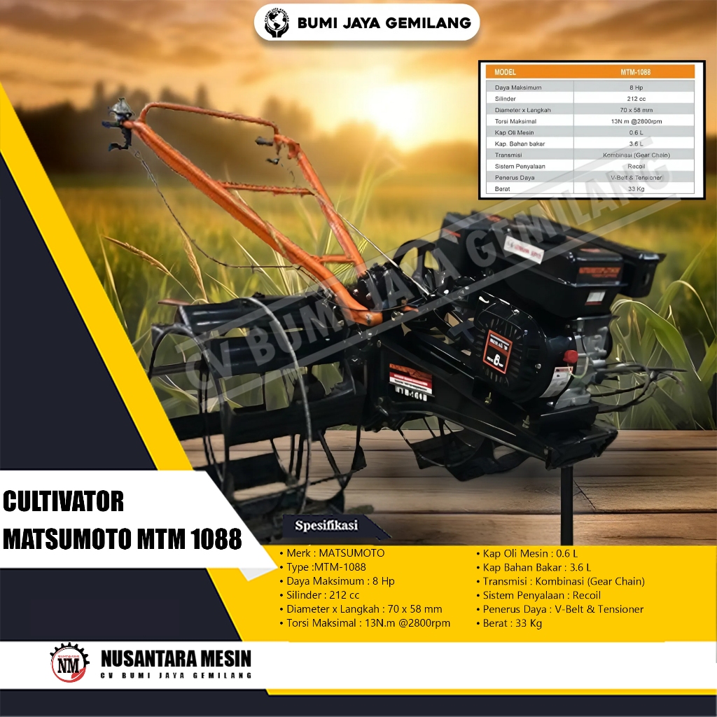 CULTIVATOR MATSUMOTO MTM 1088