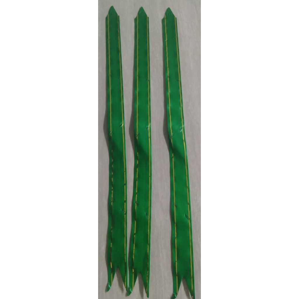 

Pita Tarik LIS EMAS Hiasan Parcel / Pita Serut Ukuran 23 Warna Dark Green Jual Perpcs
