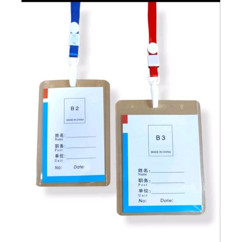 

NAME CARD PLASTIK+TALI / SET NAME TAG ID CARD. MURAH