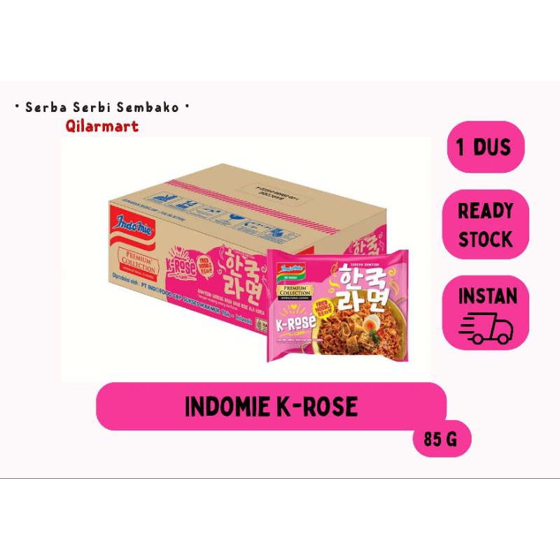 

INDOMIE K-ROSE PREMIUM COLLECTION KOREAN MI INSTAN GORENG 85G-1 DUS