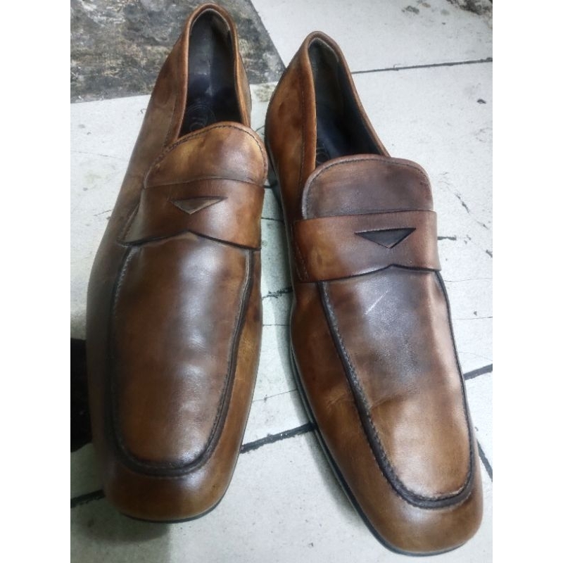 sepatu penny loafers  tods gommini original size 44 masih mulus