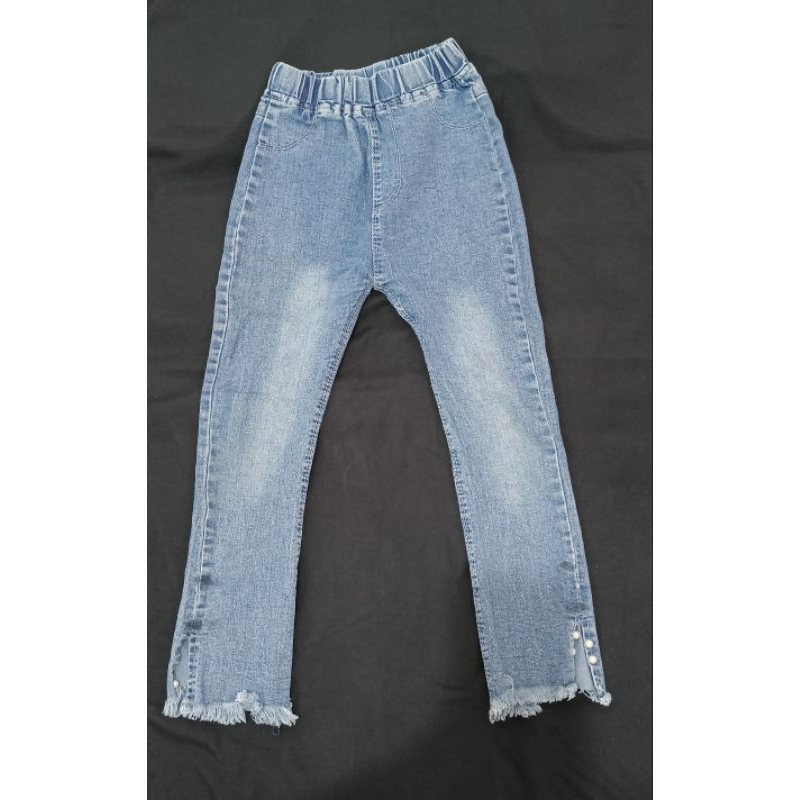celana jeans cutbray anak perempuan usia 7-8th