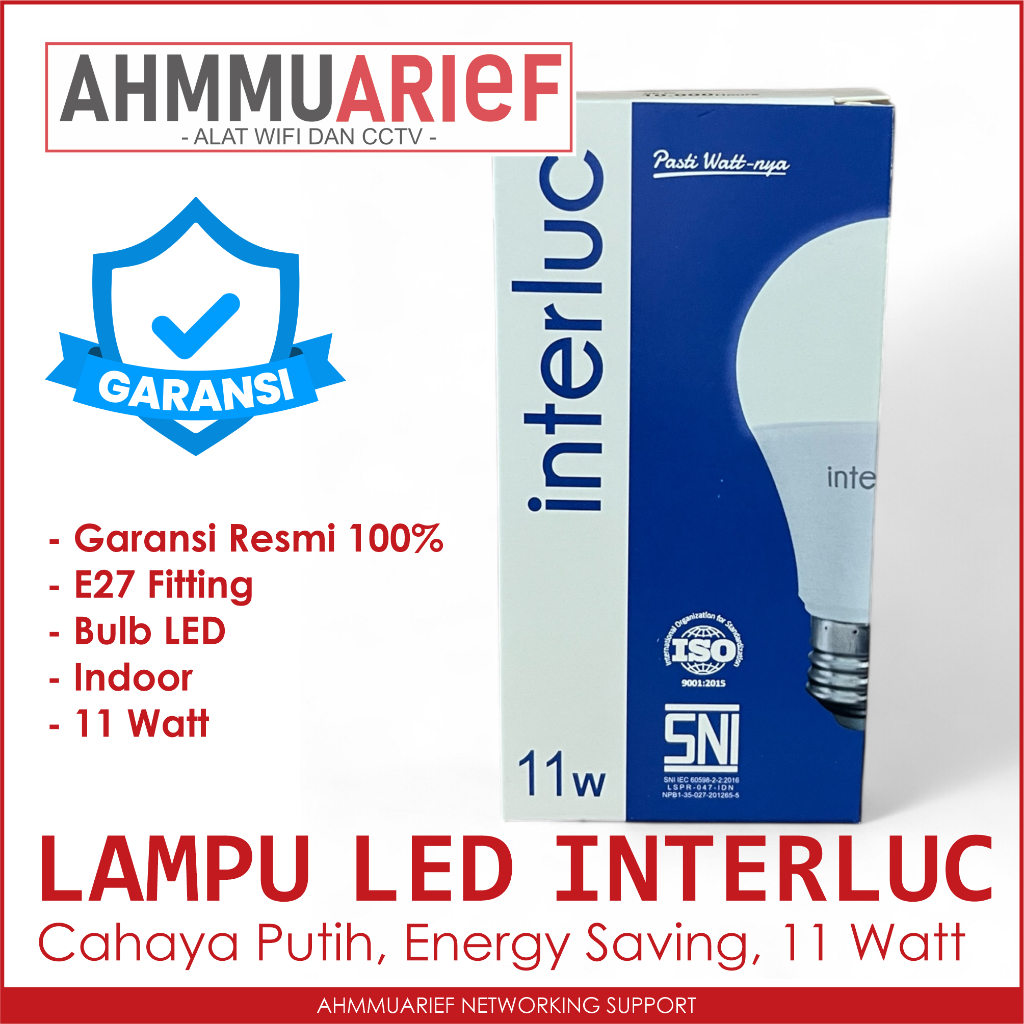 LAMPU BOHLAM LED MURAH BERGARANSI BULB CAPSULE KAPSUL BRAND INTERLUC BOHLAM 5 7 9 11 13 15 18 25 30 