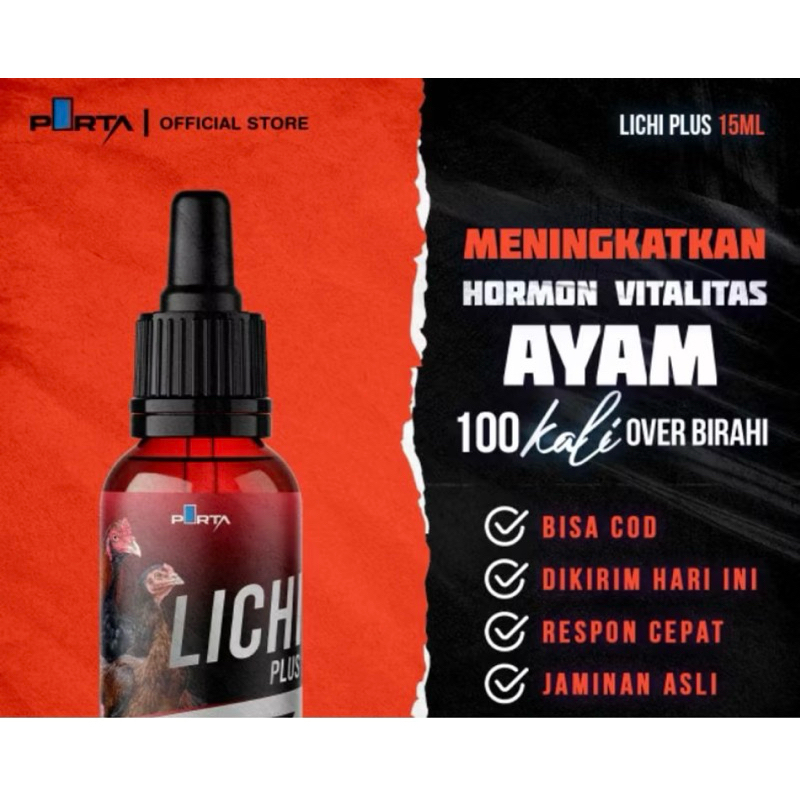 1 BOTOL LICHI PLUS OBAT AYAM BIRAHI HORMON KAWIN ERNOV Lampam ID 00