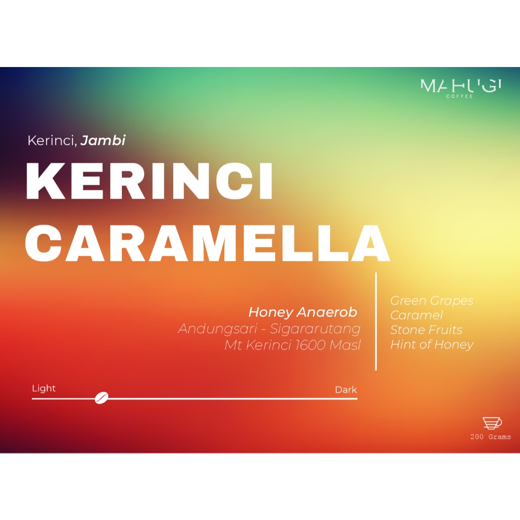 

Mahugi Coffee COE Series : Kerinci Caramella | Honey Anaerobic | Speciality Filter Coffee