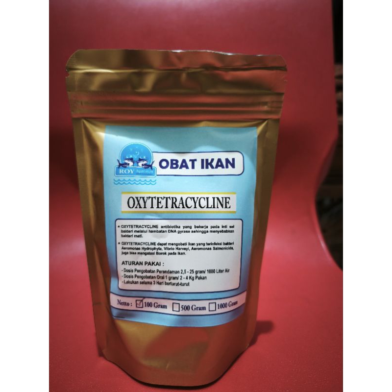 Oxytetracycline 100gram Obat ikan hias air tawar.