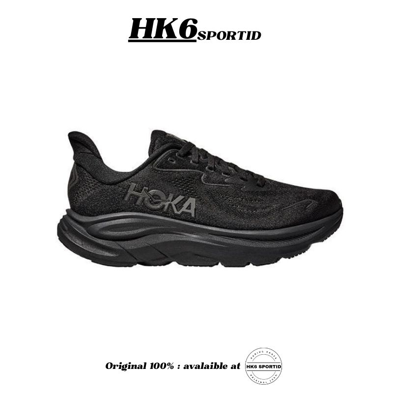HOKA Clifton 10 Men's Running Shoes - Black / Black