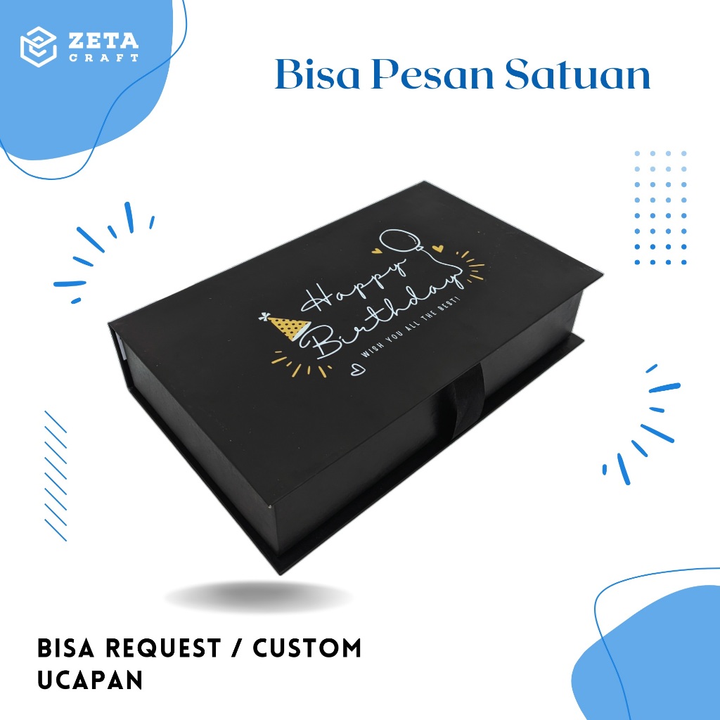 Hardbox Custom Tipe A1 / Box Hampers / Kotak Kado Ulang Tahun / Box Pita / Giftbox / Box Buka Pita /