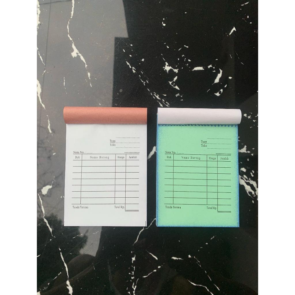 

Nota Kontan Mini 2 Ply, Nota NCR Langsung Tembus, Ukuran 1/8 Folio Rangkap 2