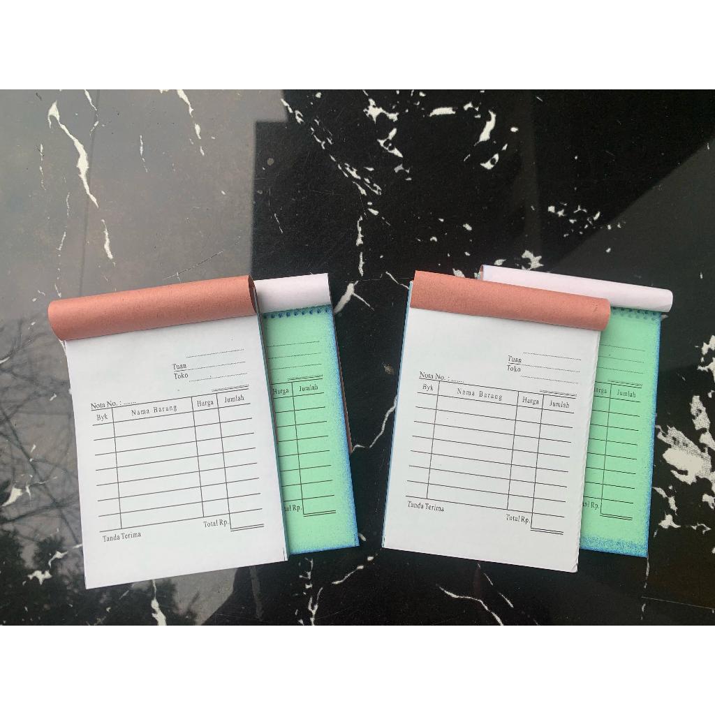 

NOTA MINI 2 PLY, NOTA KONTAN LANGSUNG TEMBUS UKURAN 1/8 FOLIO