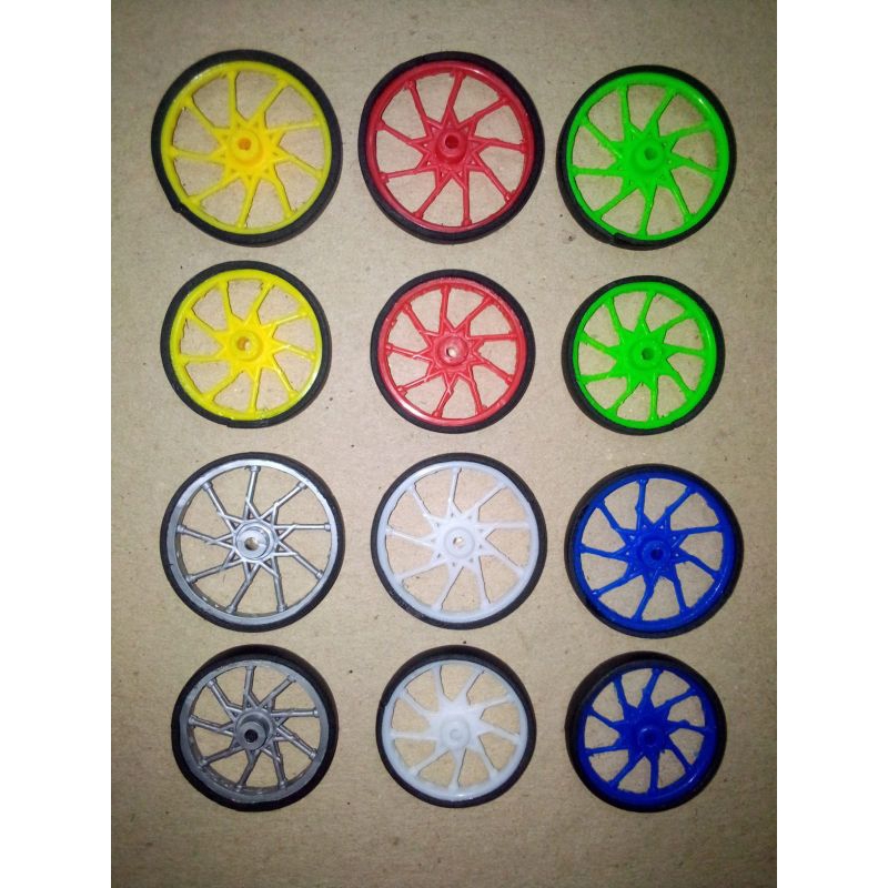 Velg/ban cacing miniatur motor drag WARNA  2025