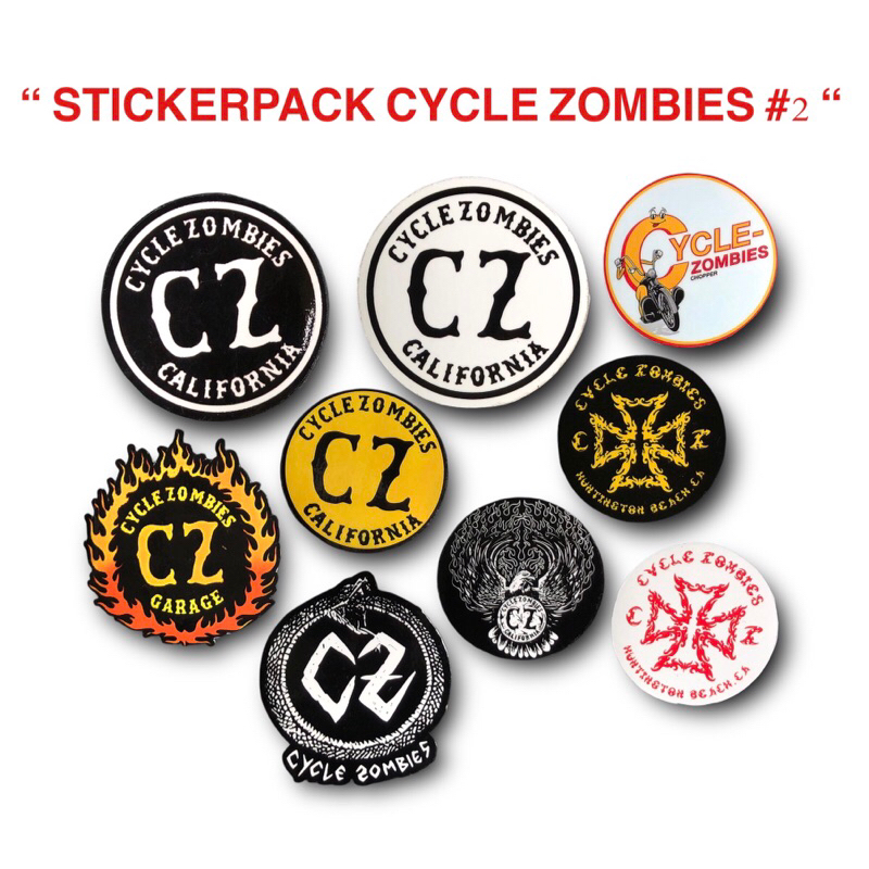 

Stickerpack Cycle Zombies Callifornia Logo , CZ