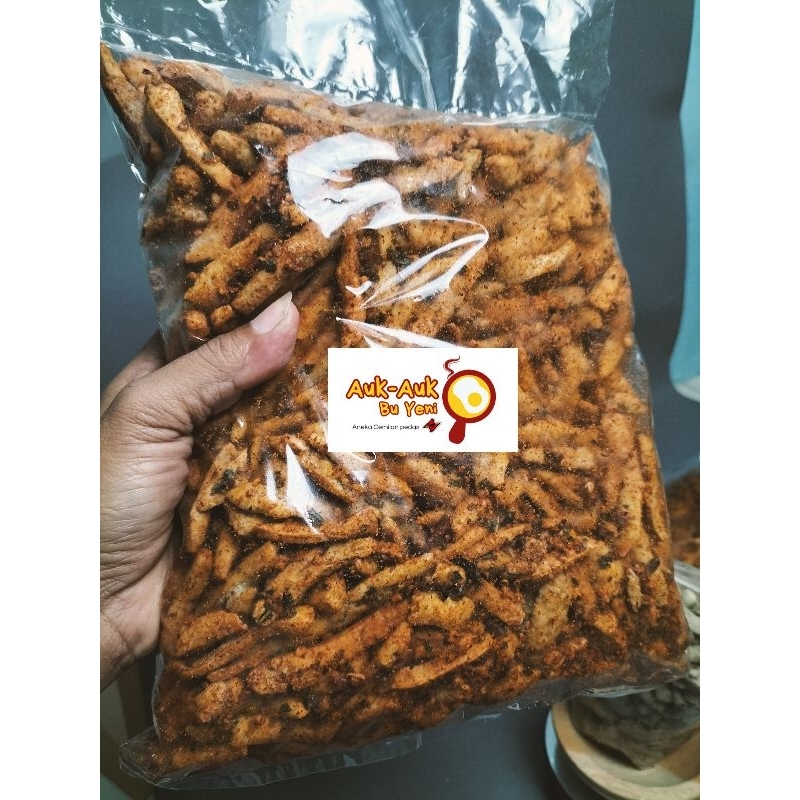 

Basreng pedas 1kg bumbu kering/ Cemilan Basreng/ Snacks gurih