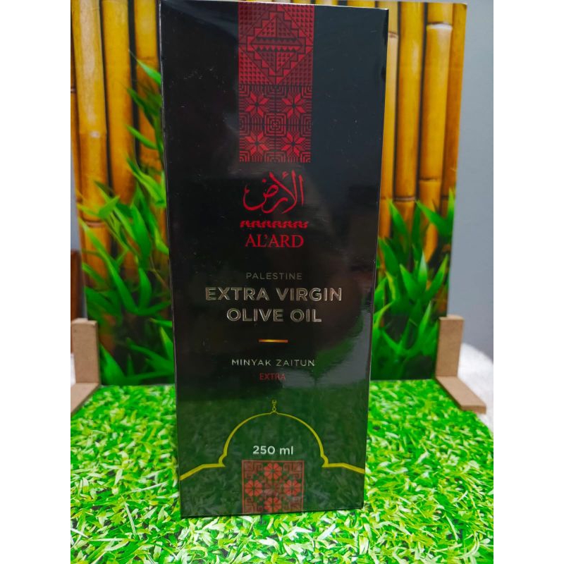 

Minyak Zaitun Extra Virgin Olive Oil AL ARD berasal dari perkebunan zaitun di bumi Palestina,