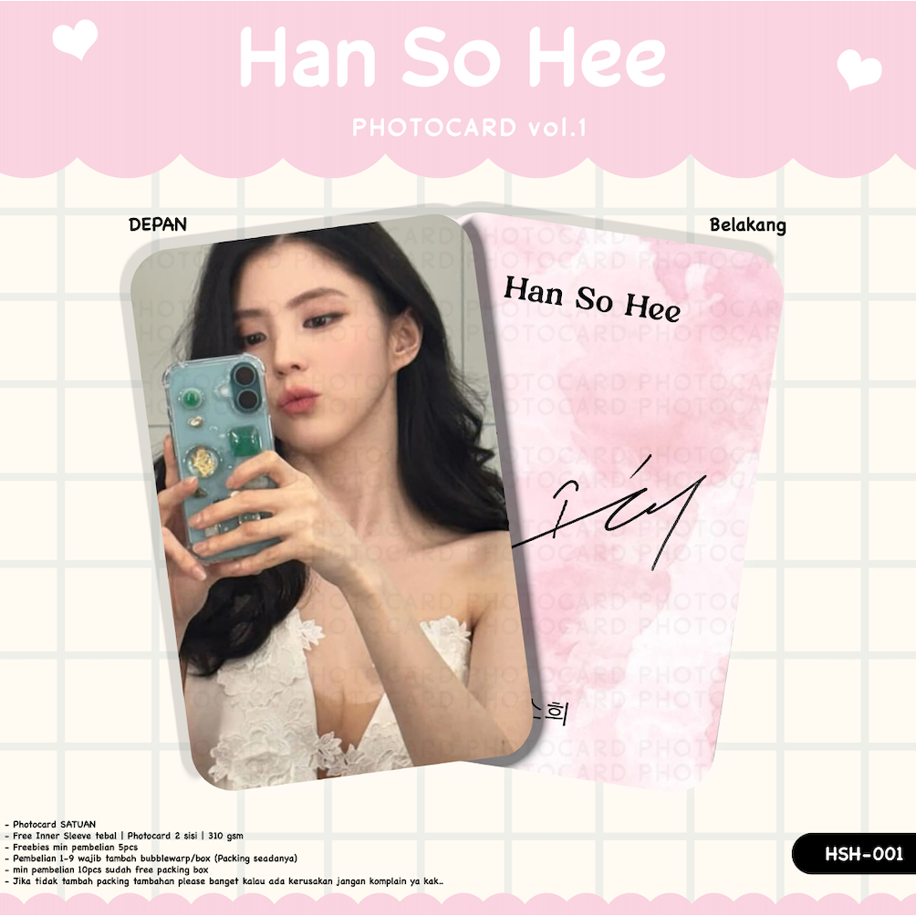 (PC) PHOTOCARD AKTRIS HAN SO HEE KOLEKSI UNOFFICIAL FANMADE