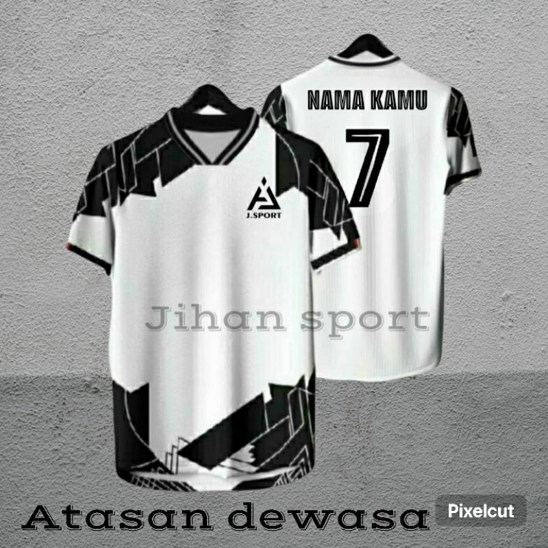ATASAN FREE SABLON NAMA/NOMOR BAJU FUTSAL/ BAJU OLAHRAGA BADMINTON/FOTBAAL