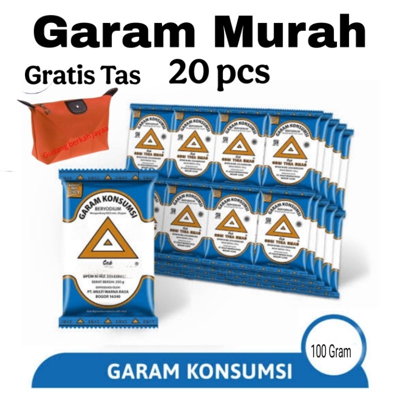 

Promosi Garam Halus / Garam Masak 100gram 20pcs+Gratis Tas