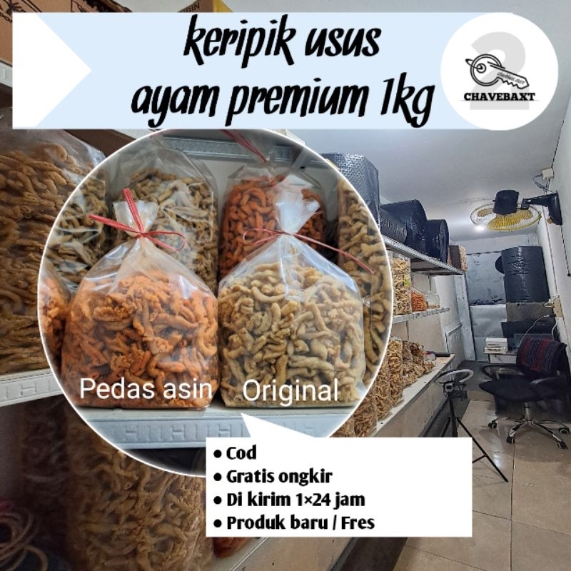 

Keripik usus ayam krispi 1kg/Usus ayam premium 1kg