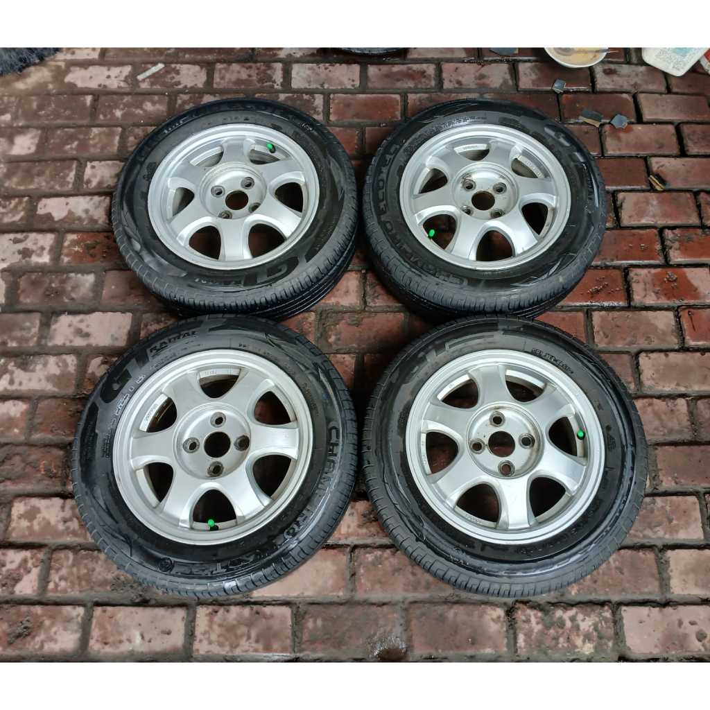 VELG MOBIL BEKAS STD SOLUNA R14 PCD 4X100 UNTUK SIGRA CALYA AGYA AYLA BRIO DLL
