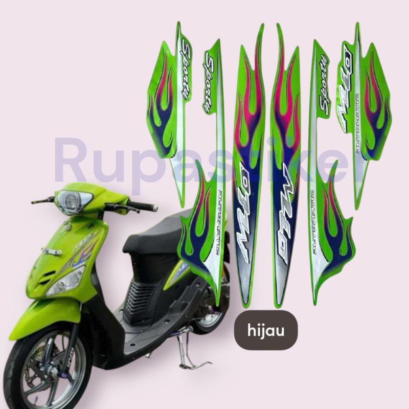 stiker striping skotlet lis body motor mio sporty mio api tahun 2006