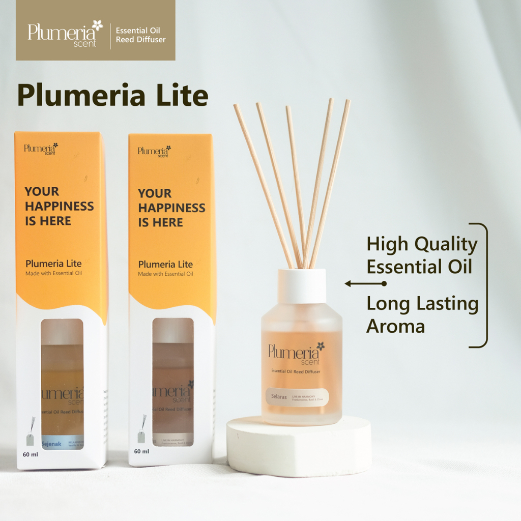 Plumeria Scent Lite - Essential Oil Reed Diffuser