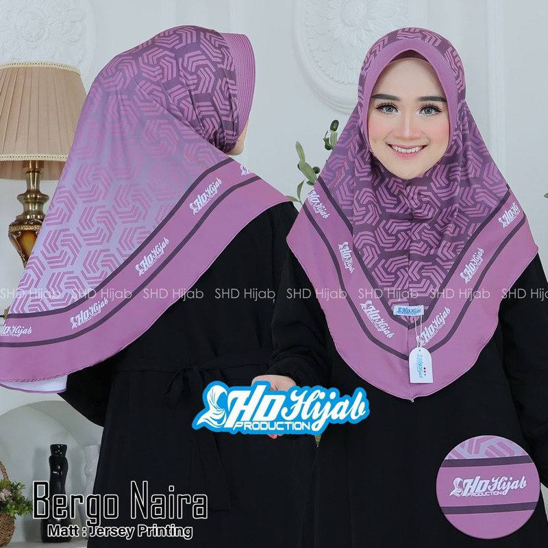 SHD NAIRA // HIJAB BERGO MOTIF PRINT NAIRA BY SHD