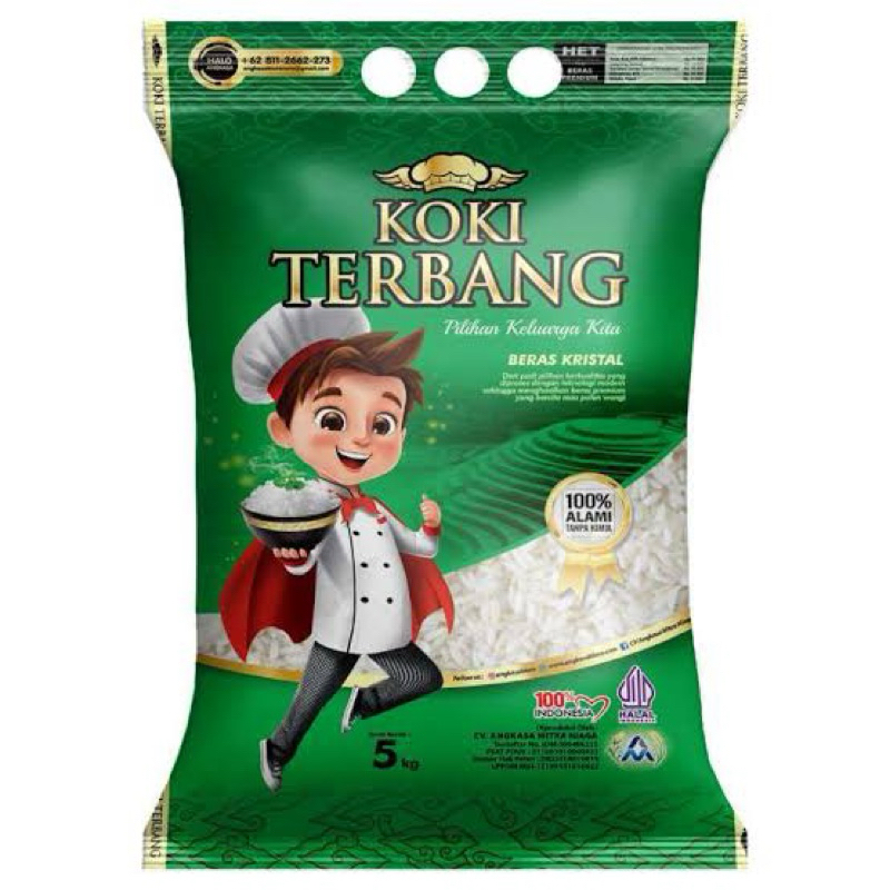 

Beras Premium Koki Terbang 2,5kg kemasan plastik