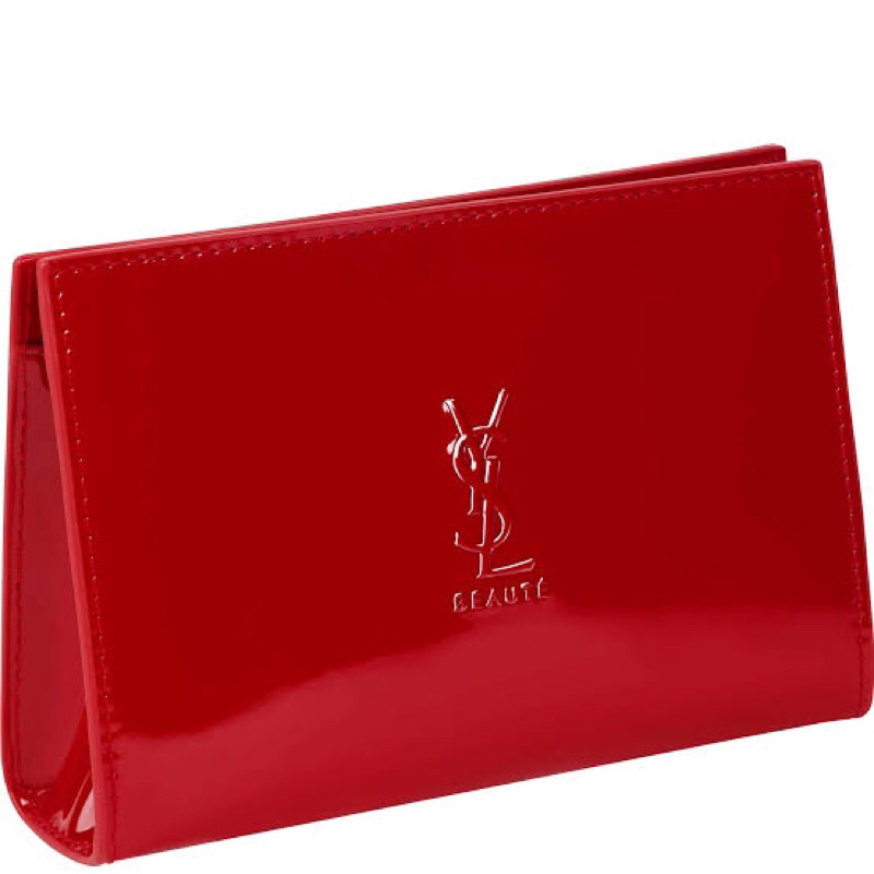 Pouch YSL ysl dompet merah asli 100% original ori branded yves saint laurent