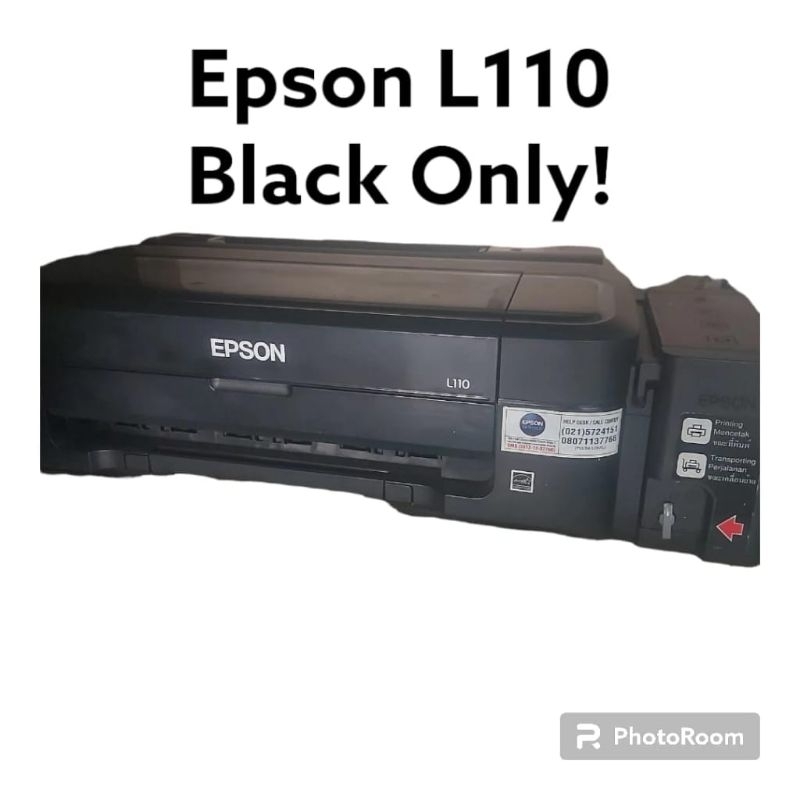 Printer Epson L110 (Second) Black only, siap pakai.