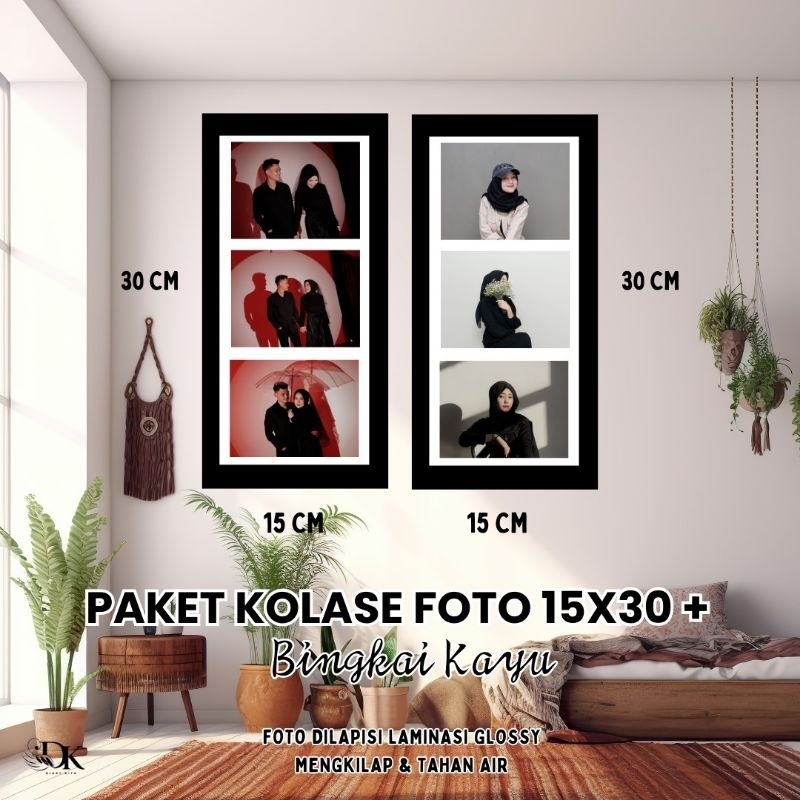 CETAK FOTO PAKET KOLASE 2PCS, FOTO KOLASE 15X30, cetak Foto, Foto Kolase