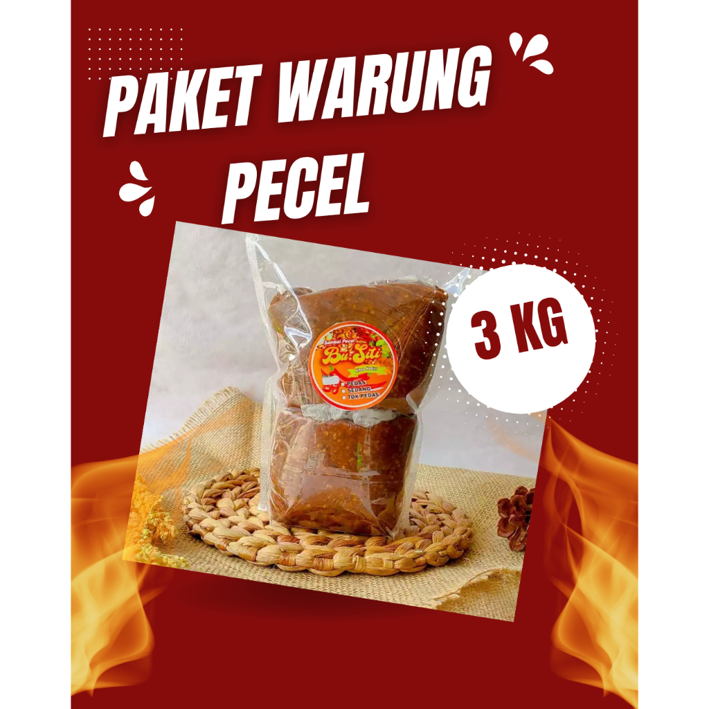 

PAKET 3 KG - PAKET WARUNG PECEL LEBIH MURAH DAN HEMAT - SAMBEL PECEL BUMBU PECEL BU SITI KAS KEDIRI