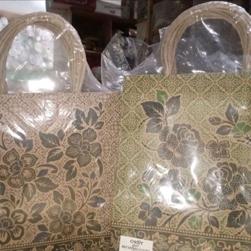 

Paperbag okey motif & coklat polos