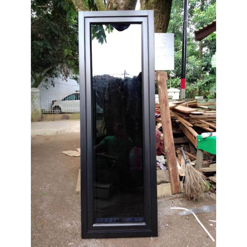 Jendela Aluminium Casement Single / kusen aluminium  / jendela jungkit / jendela kaca