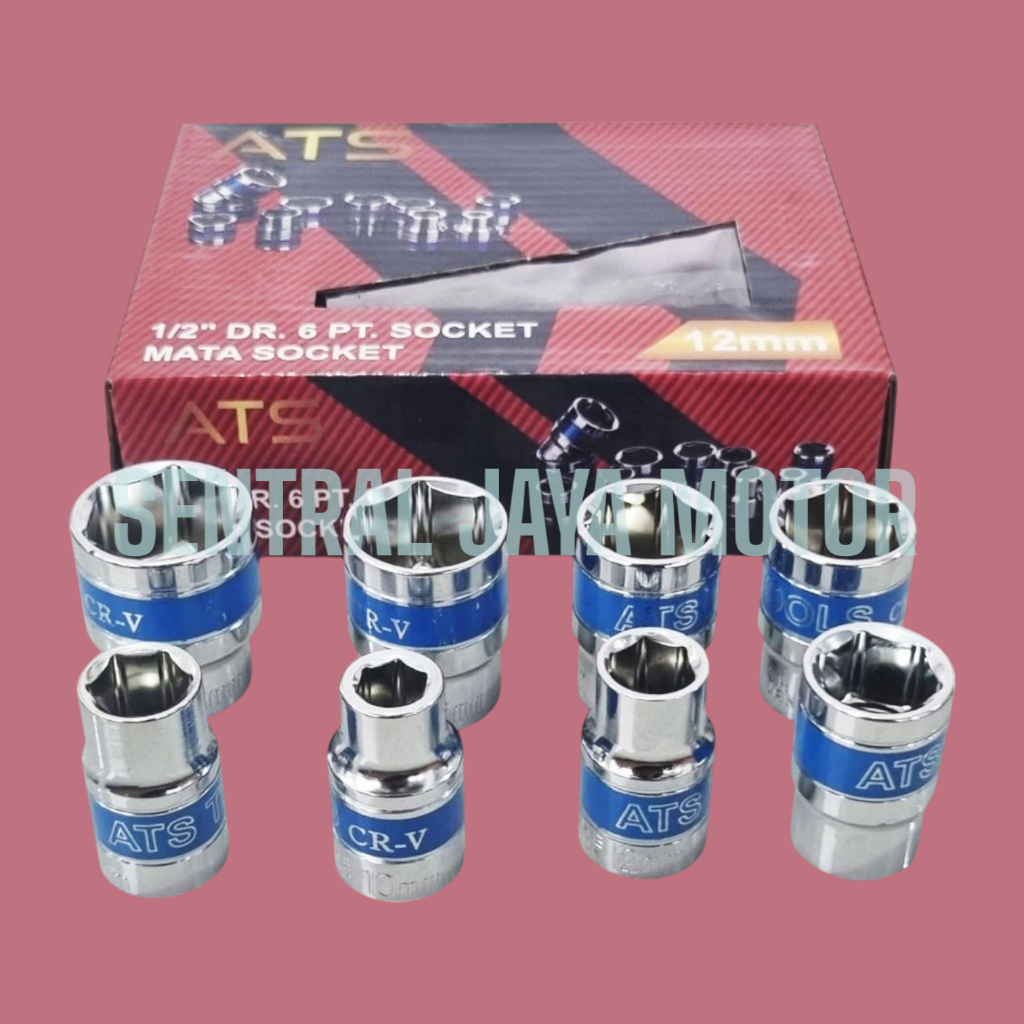 Mata Shock ATS 1/2” 6PT 10 12 14 17 19 22 24 MM Kunci Sock ATS